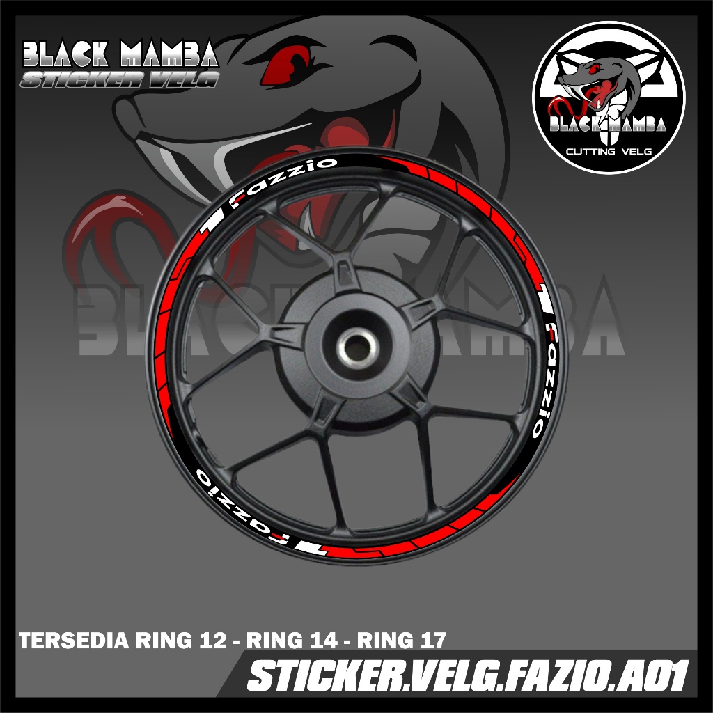 FAZIO VELG STICKER- LIS STICKER LIST ยางหลากหลาย/VEL YAMAHA FAZZIO A01
