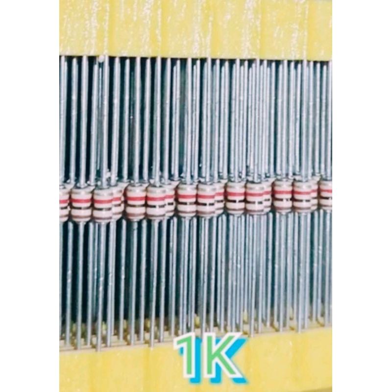 10 เมล็ด RESISTOR 1 K, 1/4 WAT BODY 1/8 WAT ORY JAPAN
