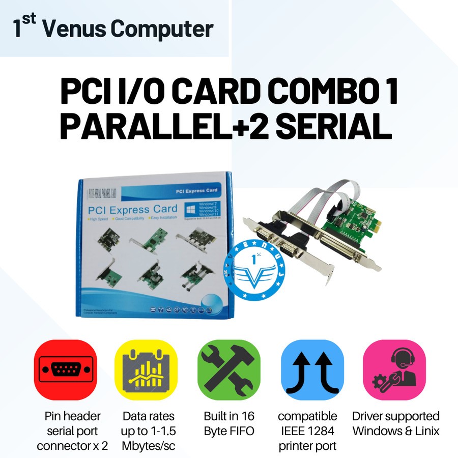 PCI I/O CARD COMBO 1 PARALLEL+2 SERIAL / COM38-PCI