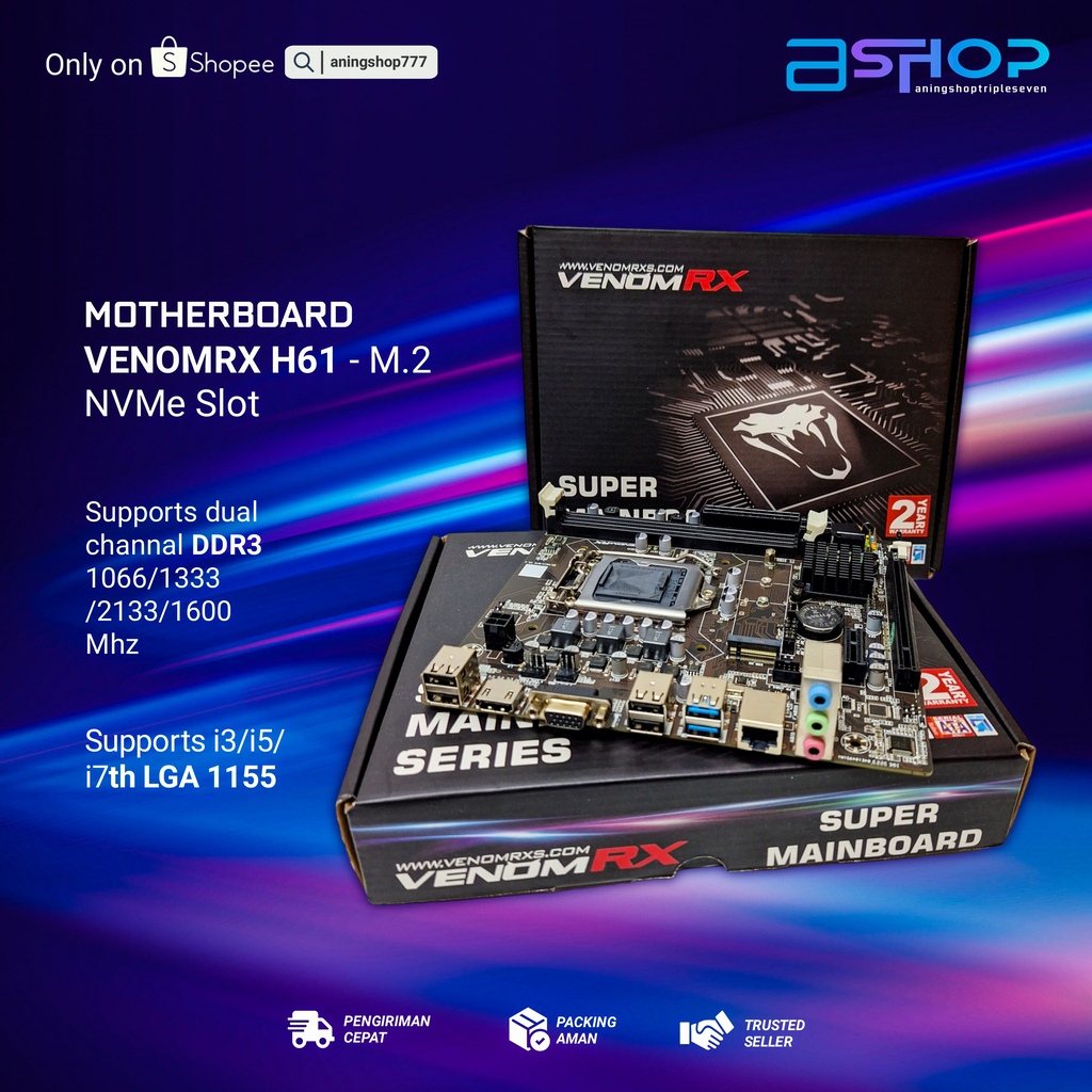 เมนบอร์ด H61 VenomRX LGA 1155 ko