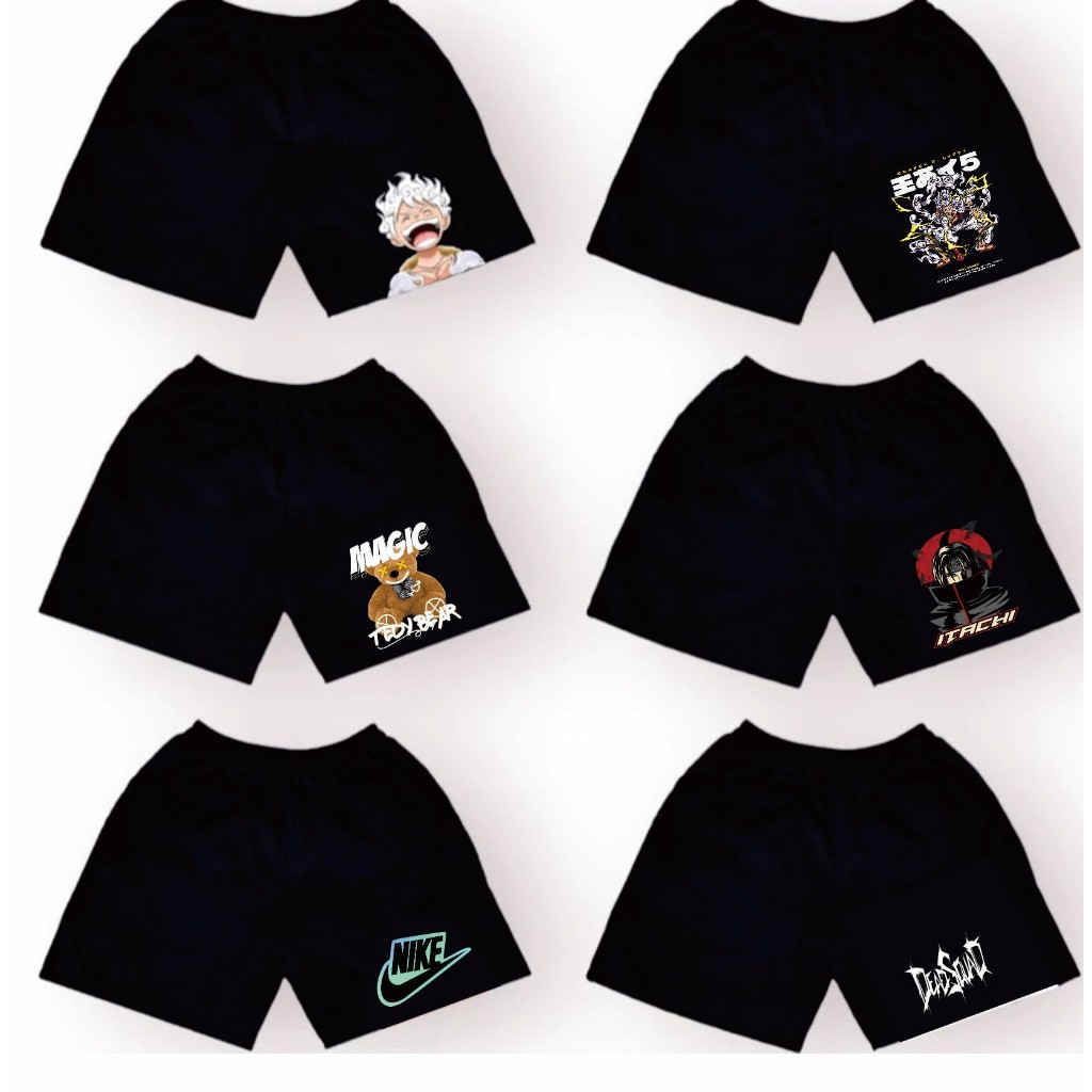 Hitam Booxer ชุดสีดําหลาย Motivs UNISEX BOXER กางเกงขาสั้น/BOXER กางเกงผู้ชายผู้หญิงสีดํา BOXER สีดํ