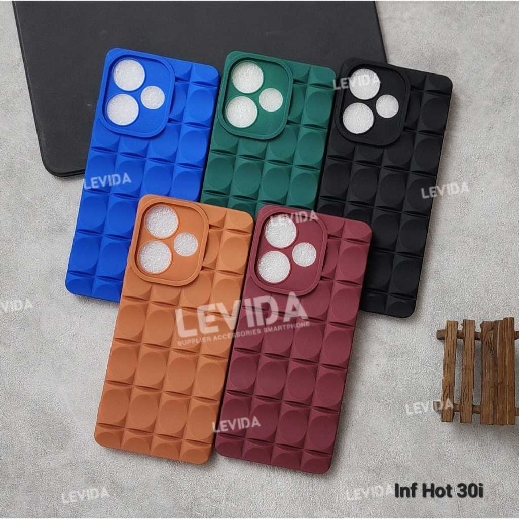 Infinix Hot 30i Softcase 3D Cubic Motif Finger Case Infinix Hot 30i
