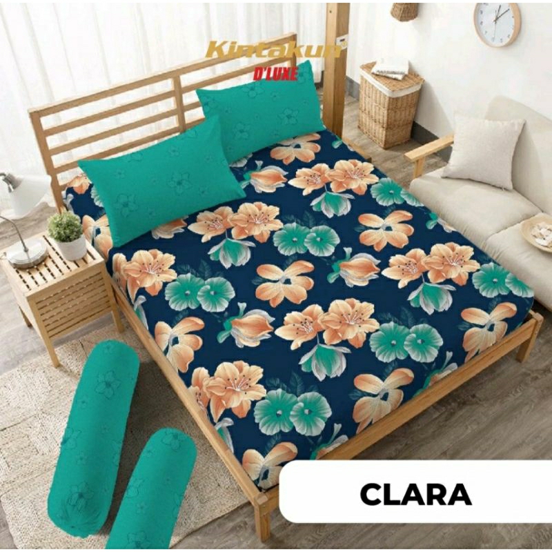 Kintakun deluxe extra king ผ้าปูที่นอนขนาด 200x200 ซม. clara