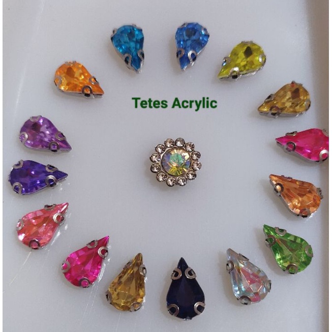 ➼ ACRYLIC Drop Diamond 8x13 1GROSS P95 ➤