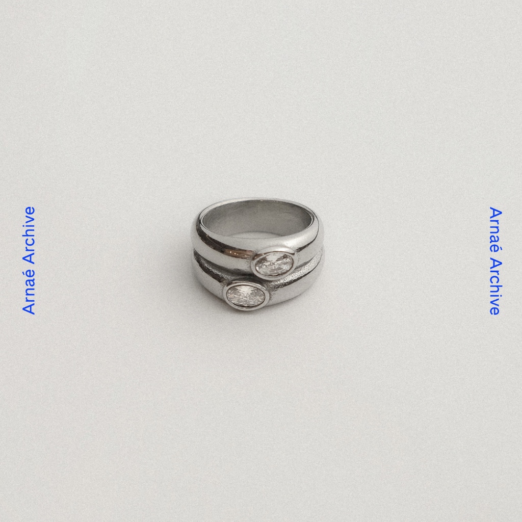 Arnaé Archive Stacked Crystal Ring แหวนสแตนเลส Unisex สแตนเลส