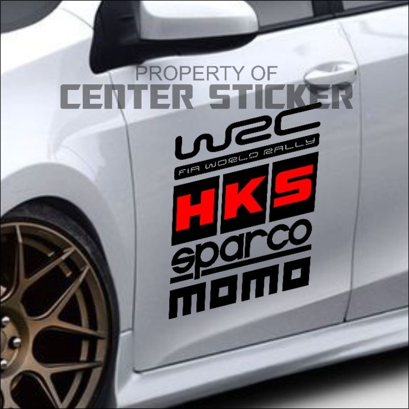 ชุดสติ๊กเกอร์รถยนต์ racing wrc momo hks set