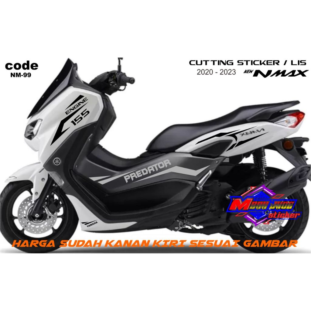 สติ๊กเกอร์ตัดyamaha n max list n max new 2020-2023 ตัวขาว