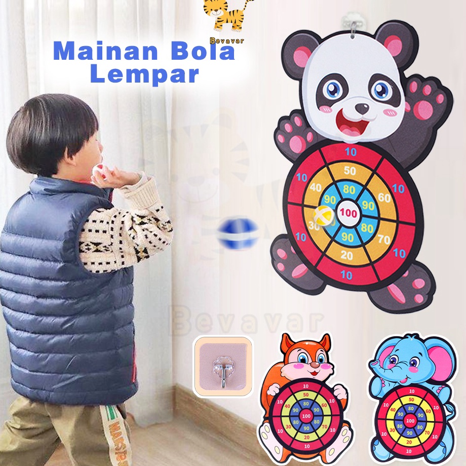 ใหม่⁑← Bevavar ของเล่นโยนผนัง/กระดานปาเป้าเด็ก/เด็ก Stick-On Ball โยนของเล่น J49 ➘