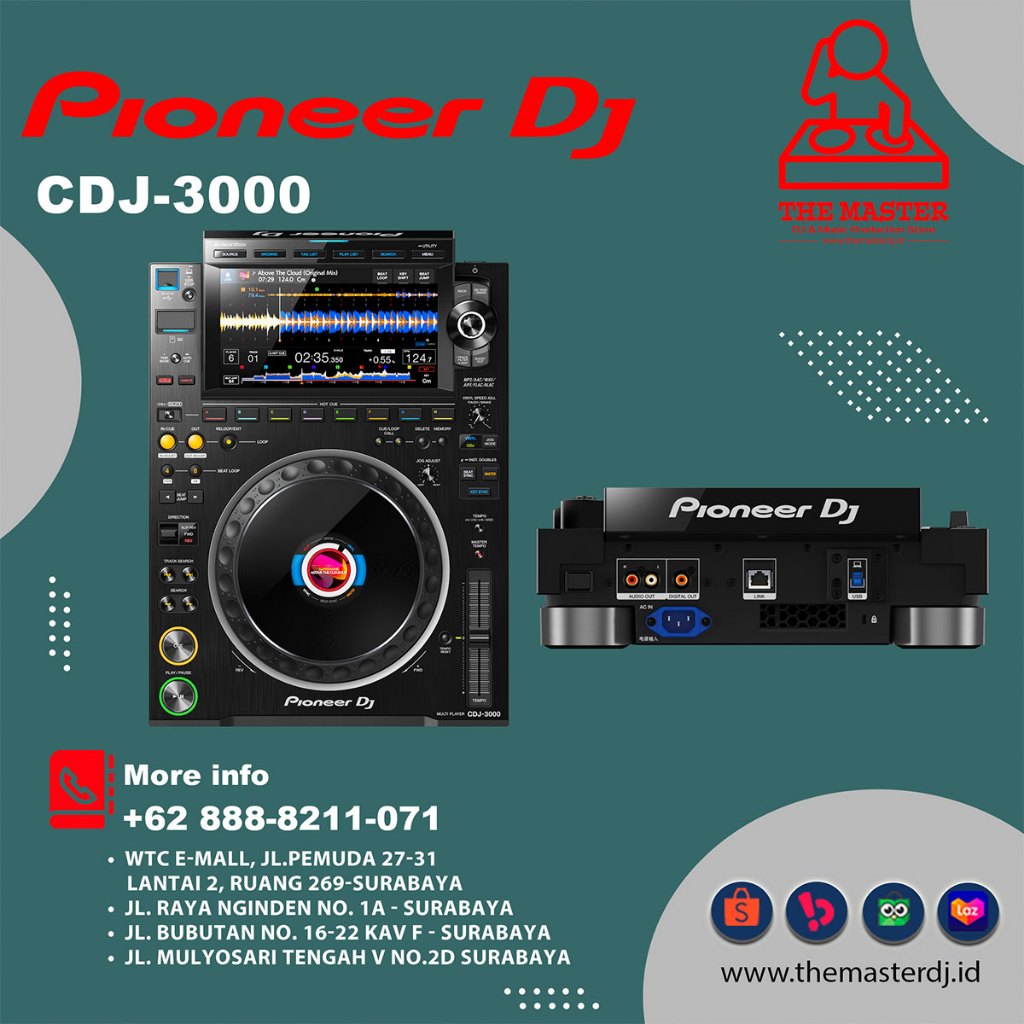 Pioneer DJ CDJ-3000 | แผ่น Cdj 3000 | Cdj3000 เครื่องเล่นดีเจ หลายคน แบบมืออาชีพ