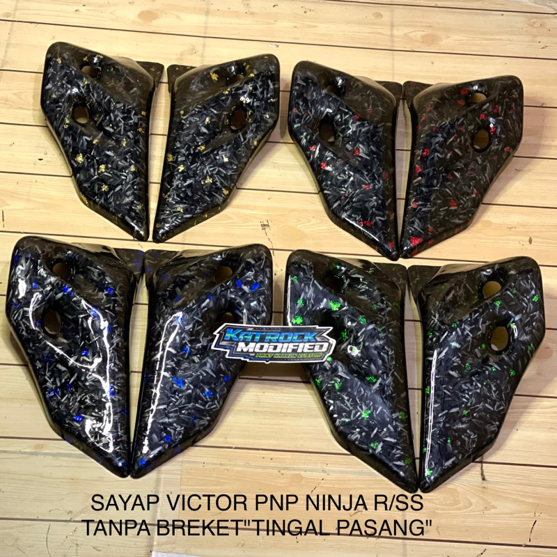 Ninja Fin VICTOR PNP ถึง NINJA ไม่มีตัวยึด NINJA R NINJA SS NINJA KIS KAWASAKI ปีกนินจา เซตไฟเบอร์ ป