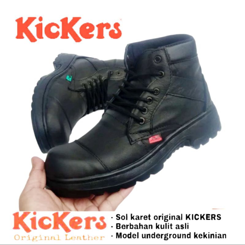 รองเท้าเซฟตี้ Iron Toe KICKERS TNI Field Project - SAFETY BOOTS KICKERS Leather