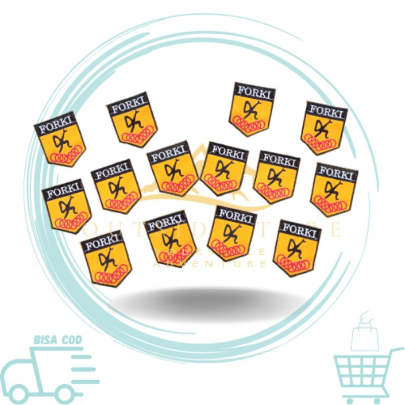 พร้อมส่ง กระดุมปักโลโก้ forki bet / pencak silat ปักโลโก้ bet