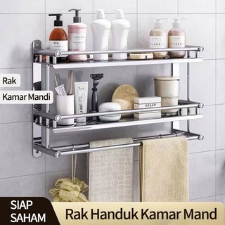 Rak Handuk Gantungan Dinding Stainless Steel Rak Dinding Rak Bumbu Dapur Stainless Steel Rak Handuk Rak Serbaguna
