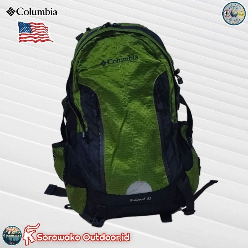 Hijau Backpack/daypack Columbia Redwood 32 32-35 Liter สีเขียว มือสอง เรียบ