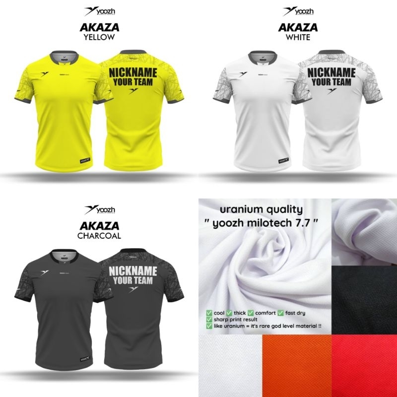 YOOZH AKAZA SERIES FULL PRINTING CUSTOM SUBLIMIE BADMINTON SPORTS เสื้อยืด