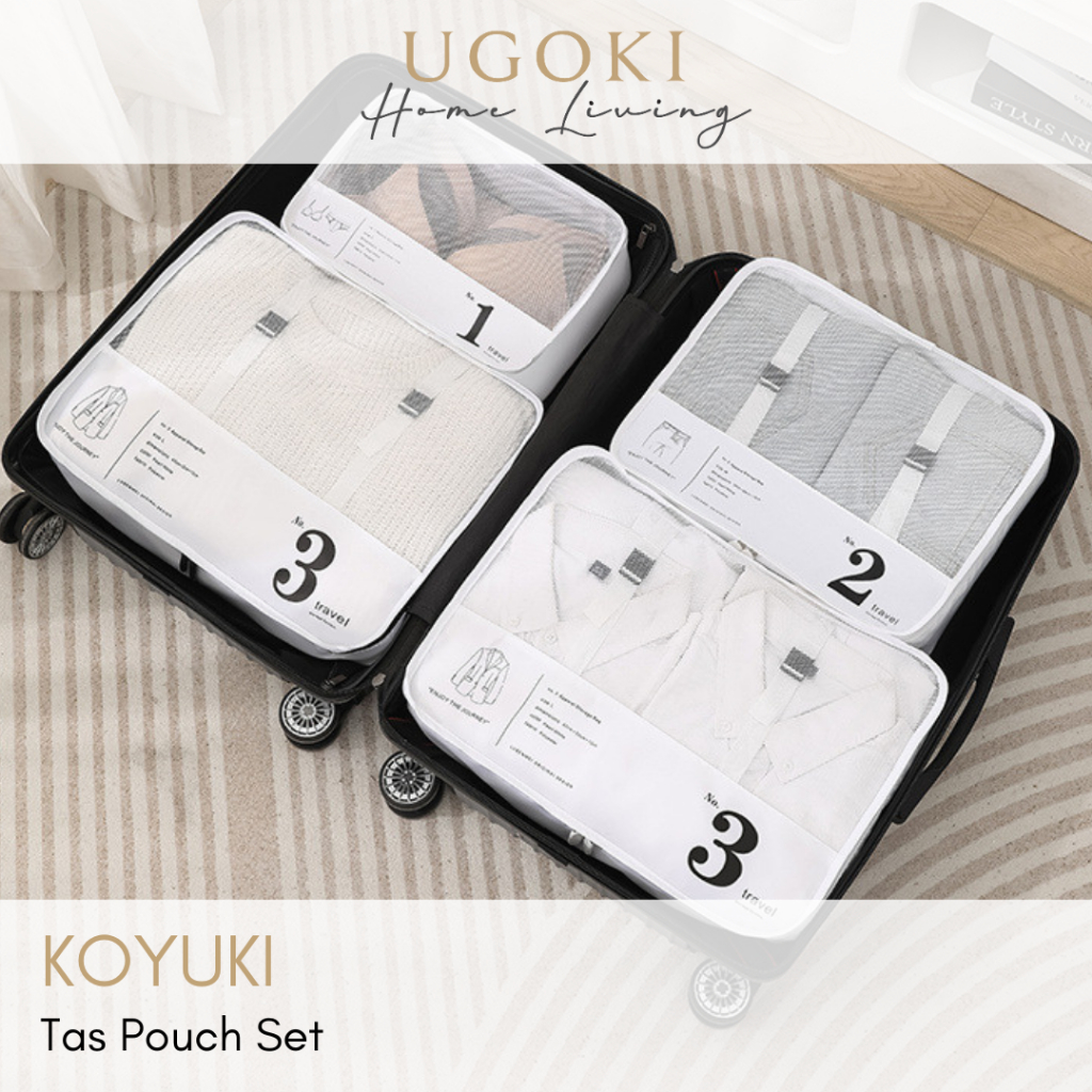 |อุโกกิ| Koyuki ความงามกระเป๋าเดินทาง Aesthetic Travel Organizer กระเป๋าเดินทาง Minimalist Organizer