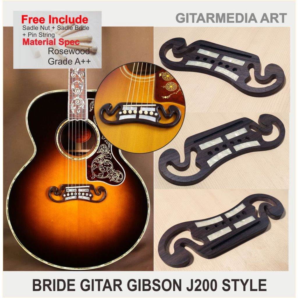 กีต้าร์โปร่ง gibson j200 Bridge-gibson j200 Bridge