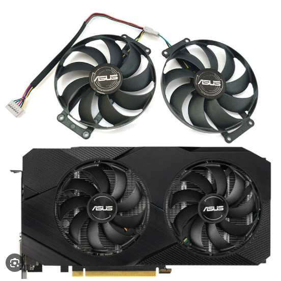 พัดลมใหม่ ASUS DUAL GTX 1660TI/S,1650.Rtx 2060 2070 ใหม่