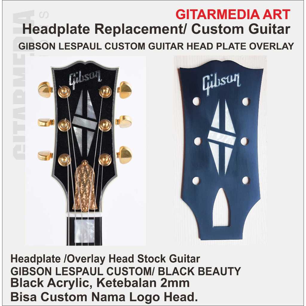 Gibson lespaul แม่แบบความงาม blck headstock