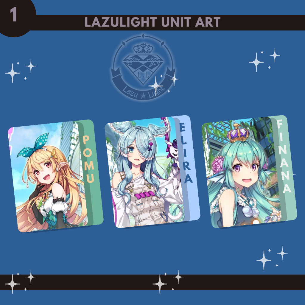 Vtuber NIJISANJI ANIME PHOTOCARD ไม่ใช่อย่างเป็นทางการ | เวอร์ชั่น. Lazulight GROUP แอนนิเวริส แอนด์