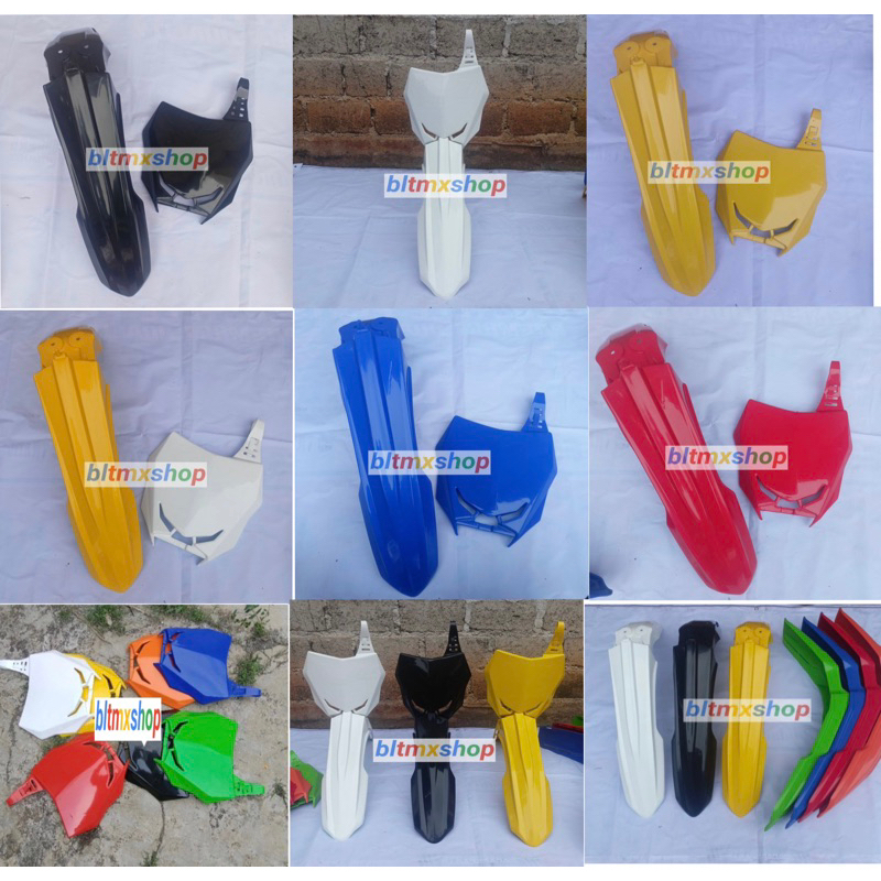 RMZ 450 FRONT FENDER และ RMZ 450 NUMBER PLATE RMZ 450 BODY COVER RMZ 450 บังโคลนหน้า RMZ 450 หมายเลข