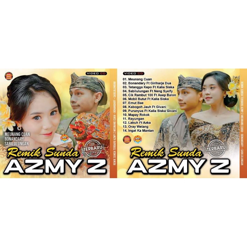 Vcd Cassette of the Dangdut Remix Sunda Azmy Z Song