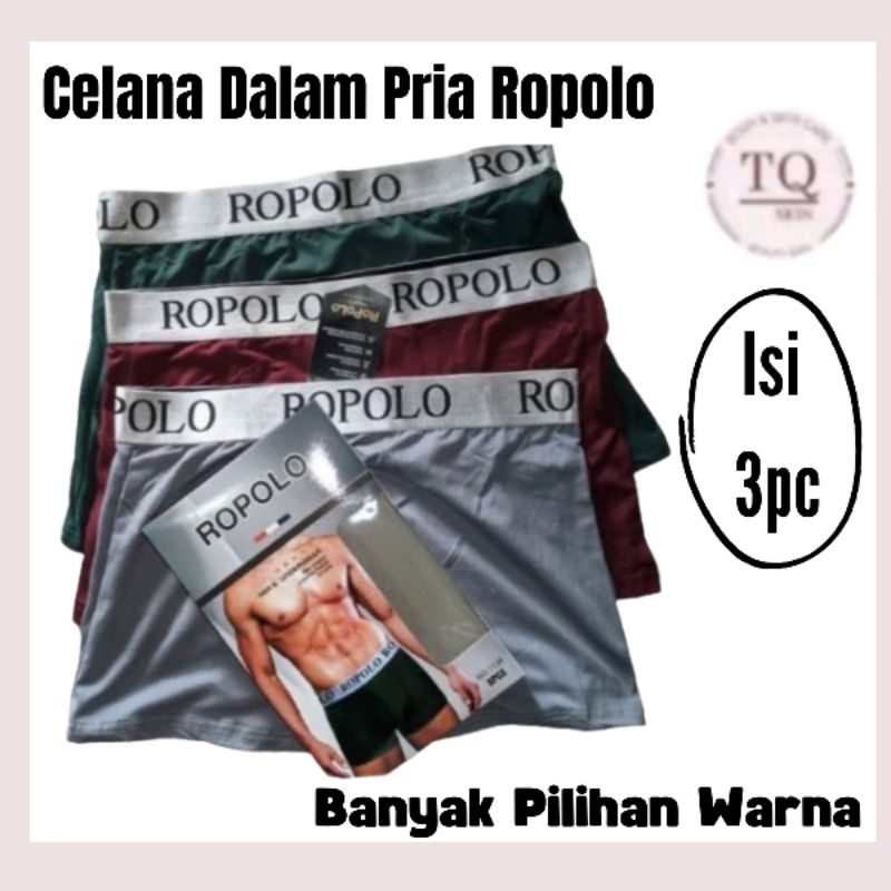 (3 ชิ้น) Ropolo CD Men & 39;s Boxer ชุดชั้นใน Ropolo Men & 39;s Boxers ผู้ใหญ่ Men & 39;s ชุดชั้นใน 