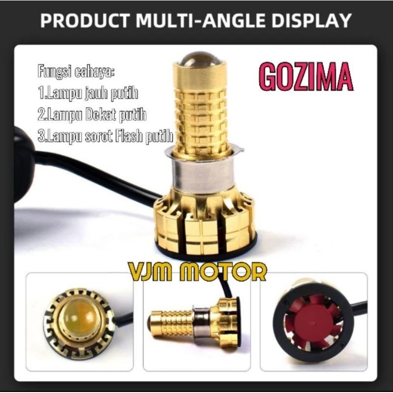 GOZIMA UNIVERSAL MOTORCYCLE MINI PROJECTOR FAN H6 H4 รถ MOTORCYCLE BRIGHT WHITE 3 IN 1