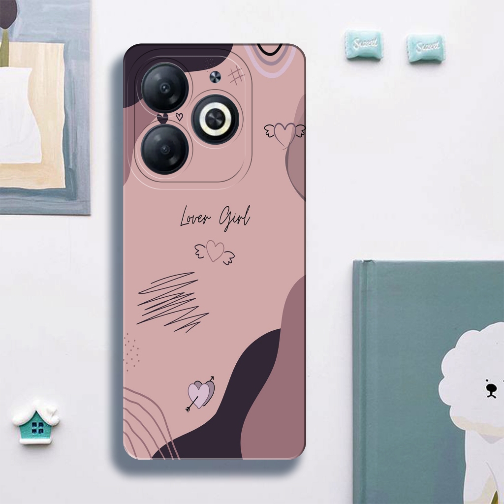 HP Phone Case - Infinix Smart 8 - Phone Case - Infinix Smart 8 - Extreme.Acc - Brown Up Motif - Fash