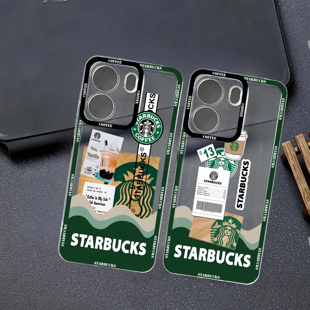 DY-842 เคสใส REDMI 13 C 4G ใหม่ 2023 SOFTCASE SILICON COFFEE MOTIF