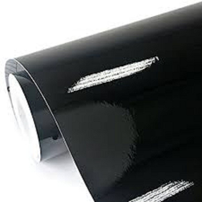 Hitam Glossy SCOTLITE BLACK METALLIC/GLOSY FLEXIBLE BLACK STICKERS EASY TO INSTALL