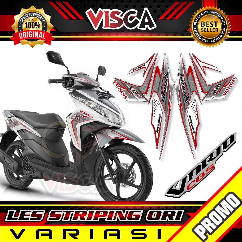สติ๊กเกอร์มอเตอร์ไซค์ Vario - Vario TECHNO Striping - Vario 110 Striping - Original Vario Techno คาร