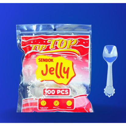 (E-45) JELLY TIP TOP AGAR PUDDING ช้อน CONTENTS 100 ชิ้น Jelly Ice Cream STB ขนาดเล็ก TIP TOP