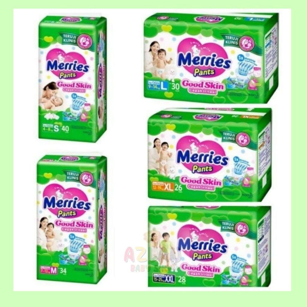 MERRIES Pants Good Skin / ผ้าอ้อมเด็ก Merries / Merries Pants Good Skin New Born
