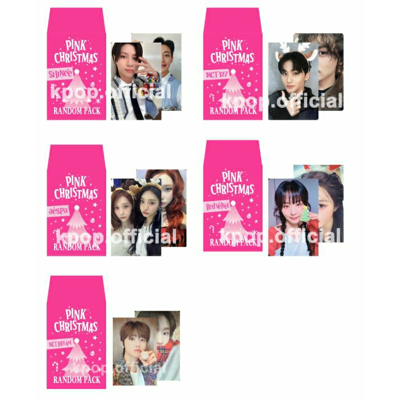 [READY][ Unofficial ] NCT DREAM EXO NCT 127 WAYV AESPA RED VELVET SNSD SUPER JUNIOR TVXQ SHINEE KANGTA BOA RIZE PINK CHRISTMAS 2023 PHOTOCARD RANDOM PACK