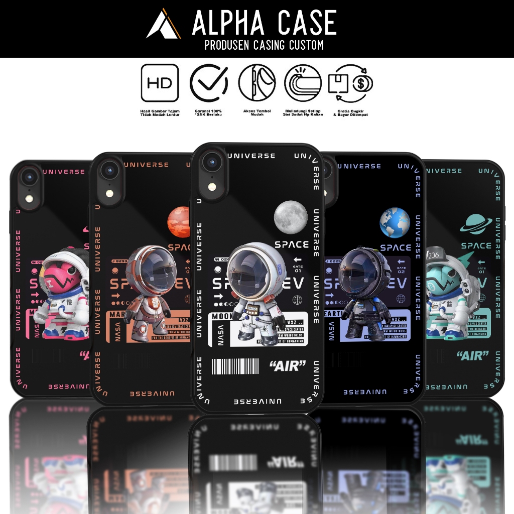 ALPHA Case - CAN BE FOR ALL TYPES OF HP - (ASTRO) - 2D Glossy - เคสพรีเมี่ยม - เคสสุดเท่ - เคสน่ารัก