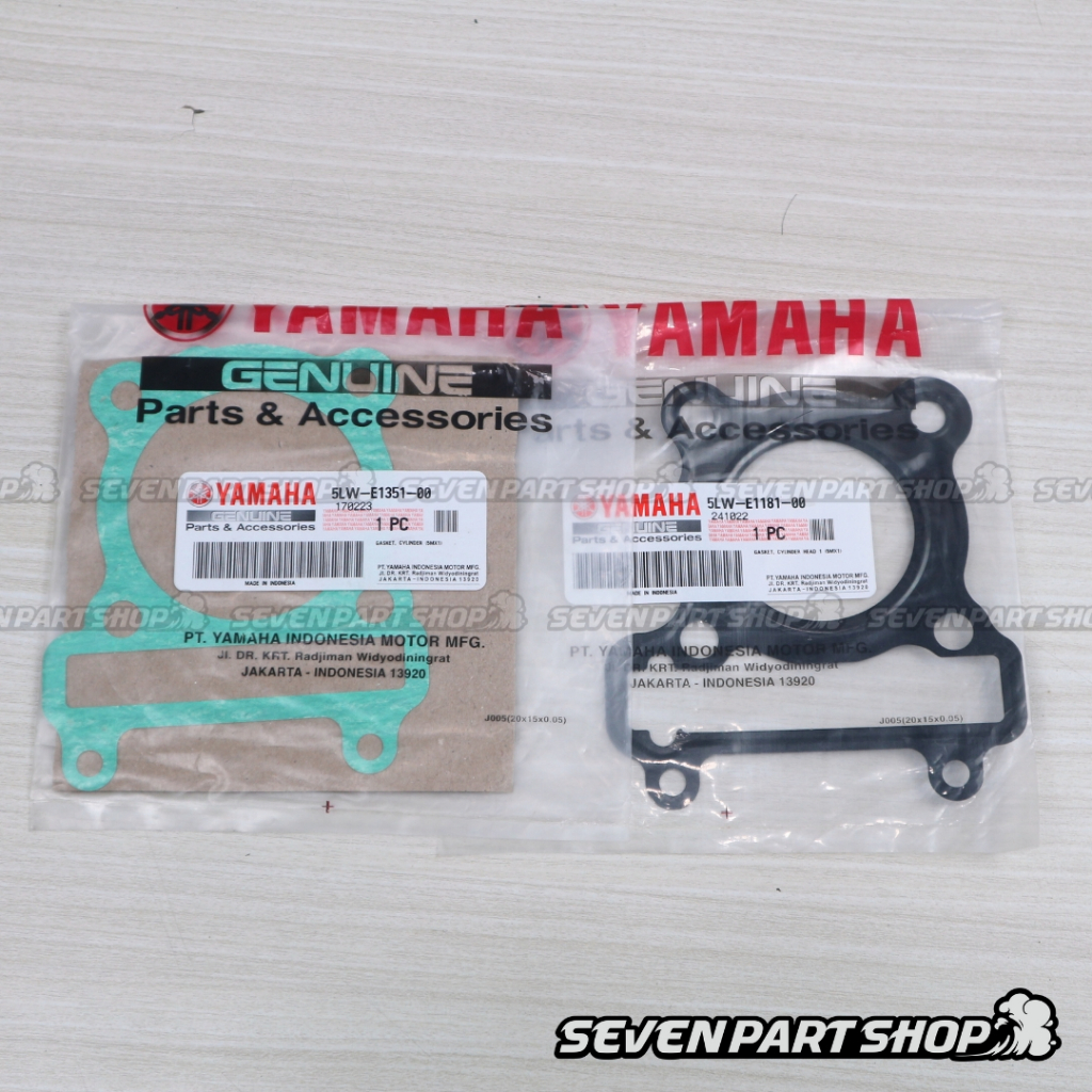 GASKET PAKING BLOCK HEAD BORING SEHER PISTON MIO SPORTY SMILE SOUL NOUVO FINO ORIGINAL YGP 5LW-E1181