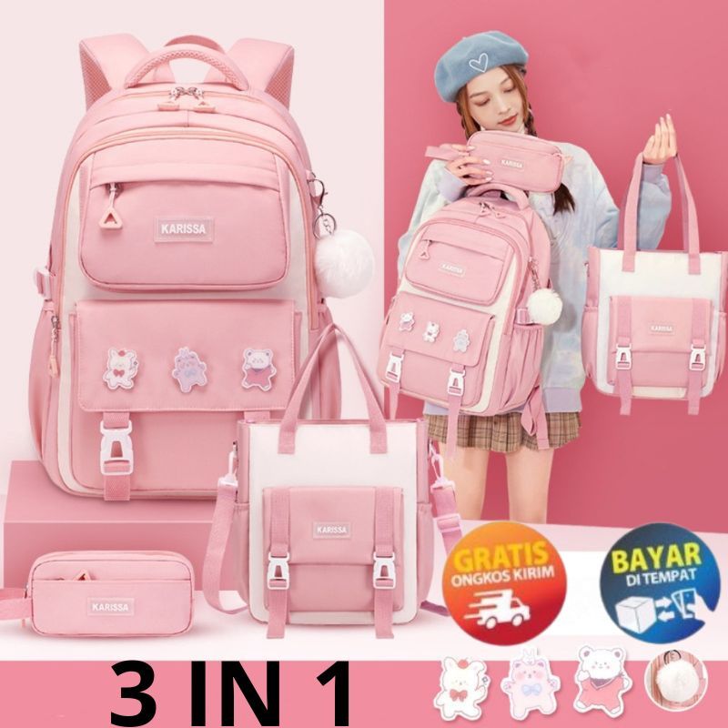 SANDBOX - BK179 SCHOOL BAG GIRLS BACKPACK GIRLS SCHOOL BAG WOMENS SCHOOL BAG SCHOOL BAG