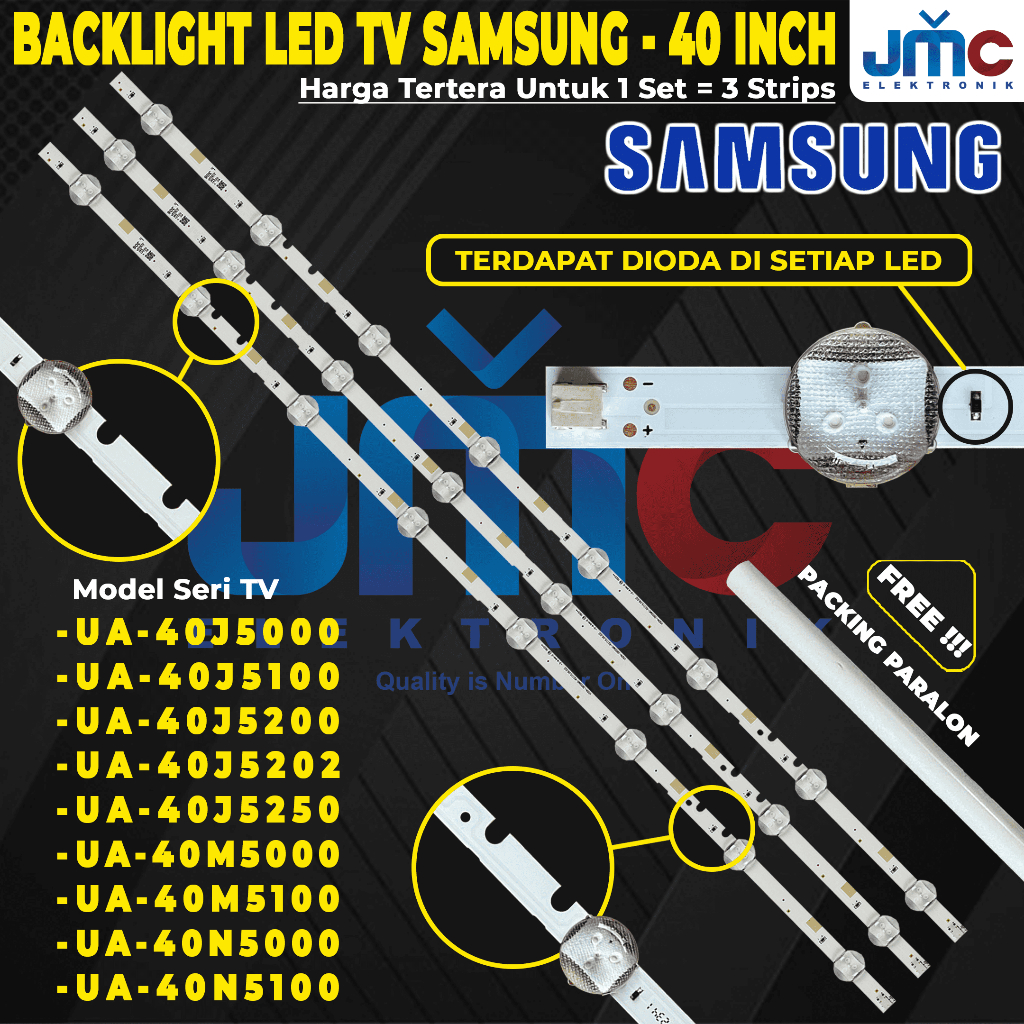 ทีวีแบ็คไลท์ SAMSUNG 40 นิ้ว UA40J5000 UA40J5100 UA40J5200 UA40J5202 UA40J5250 UA40N5000 UA40M5000 UA40M5000 UA40M505050