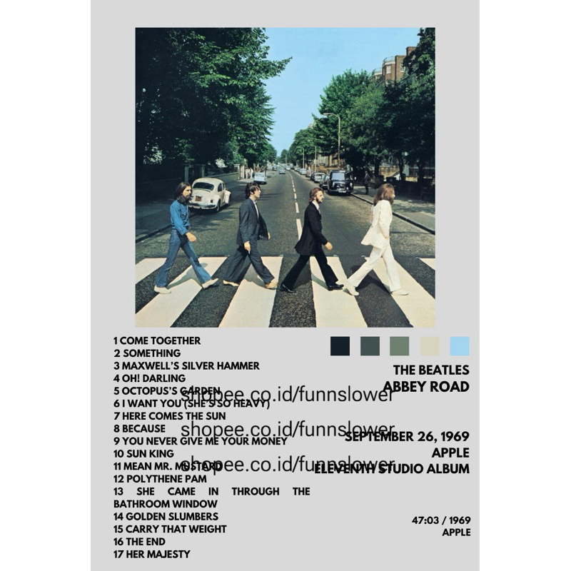 อัลบั้ม/เดี่ยว/ep Abbey Road Poster - The Beatles