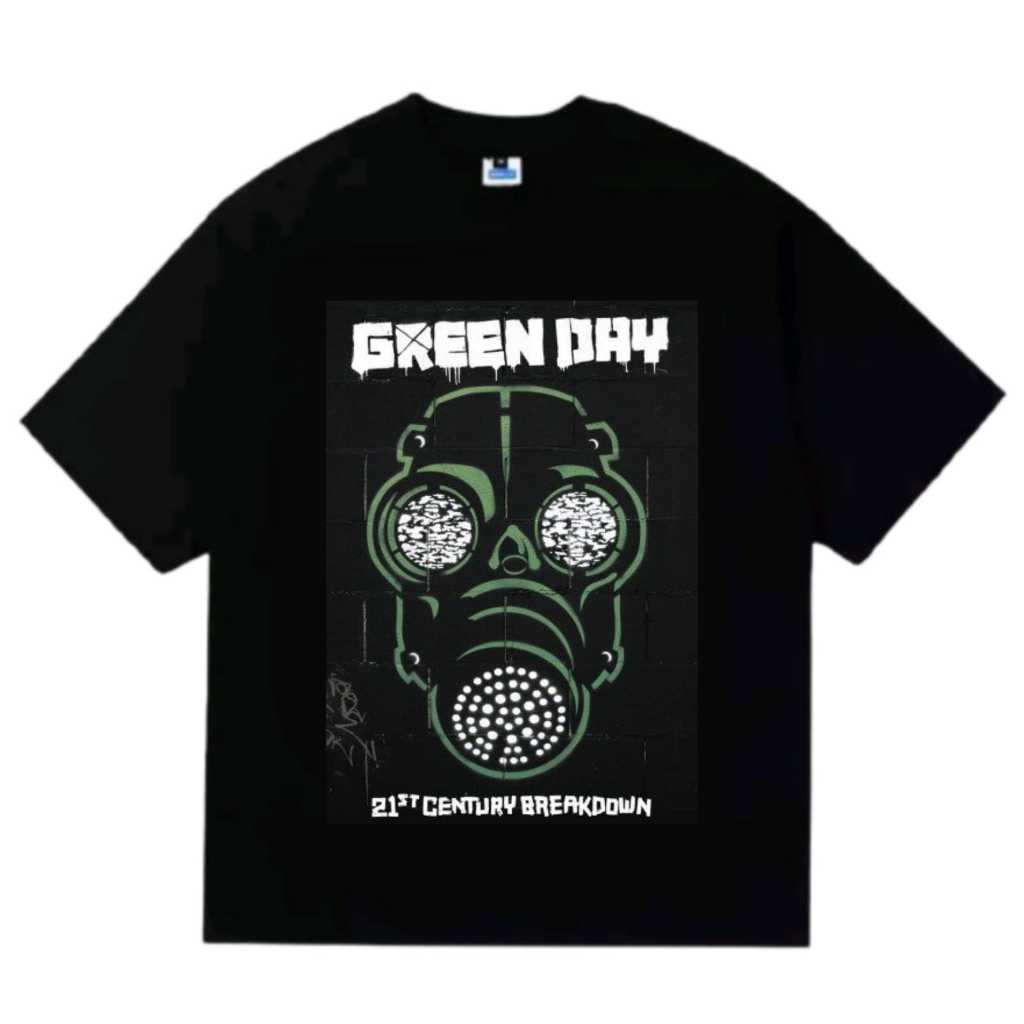 Mcvoice T-Shirt Cool Band T-Shirt Green Day Century Breakdown Mask