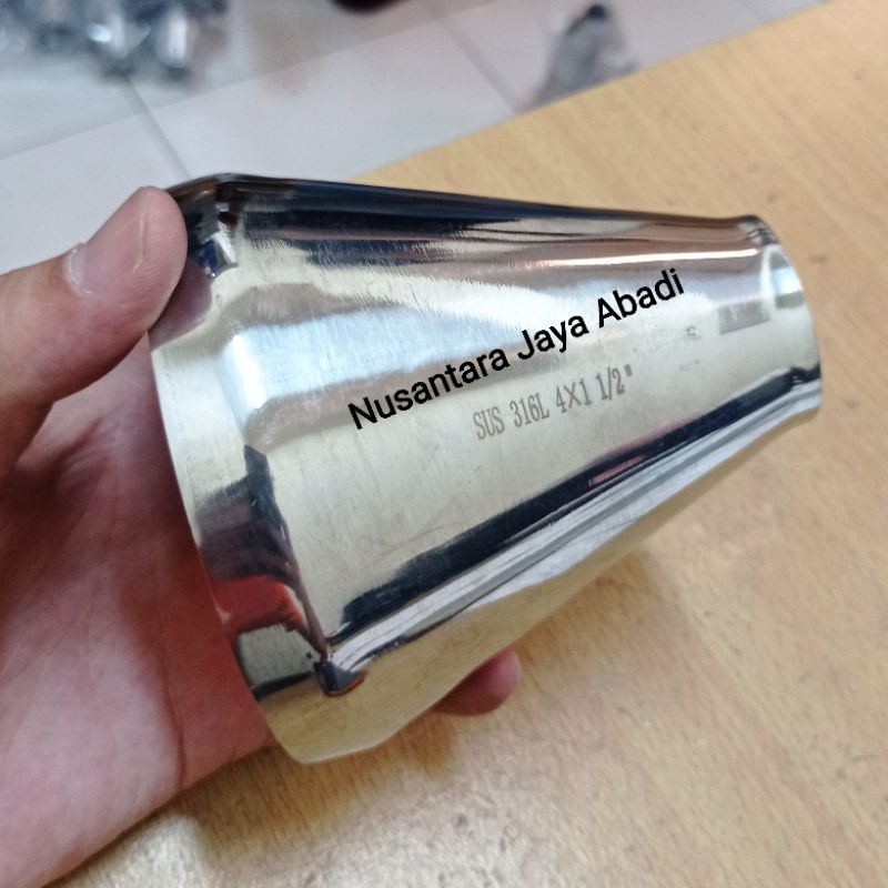 ลดสุขาภิบาล Stainless 316 L 4 x 1 1/2" นิ้ว 102 x 38.1 mm Concentric