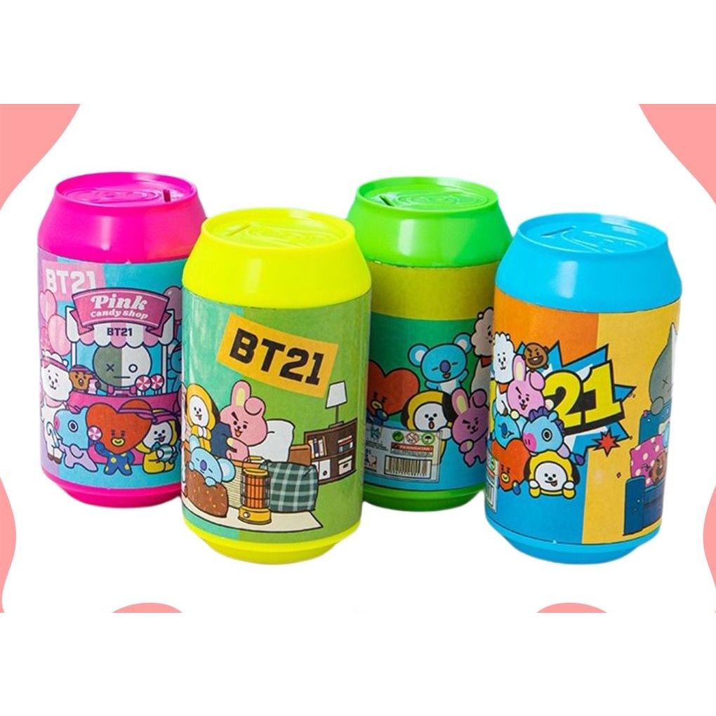 กระปุกออมสินพลาสติก / กระเป๋าใส่เหรียญ BT21/ กระปุกออมสินร่วมสมัยเฉพาะ BT21/ สินค้าของที่ระลึก BT21 