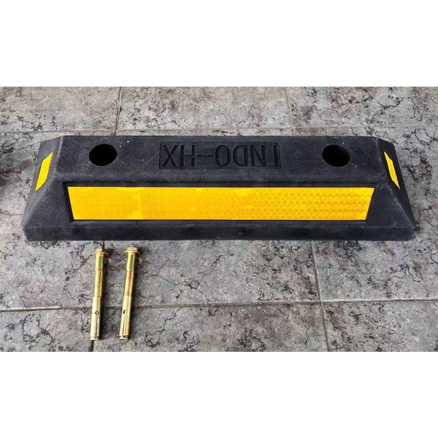 HX Whell Car Stopper สีเหลืองสีดํา Tyre Stopper Whel