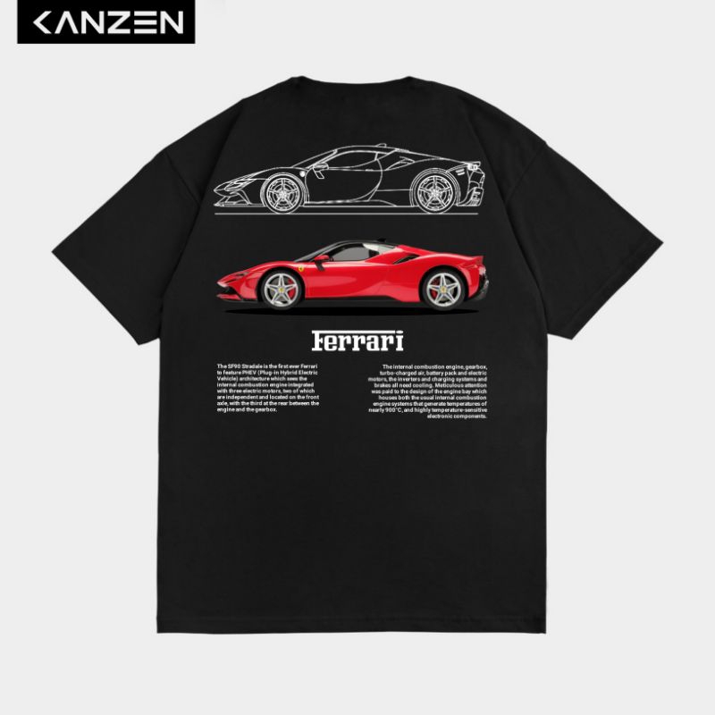 Kanzen เสื้อยืด Ferrari SF90