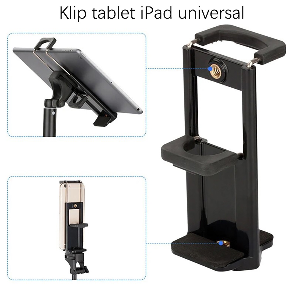 Universal ตาราง ipad HP คลิปยึดผู้ถือ Mount ขนาดใหญ่นิ้วสําหรับขาตั้งกล้อง Monopod