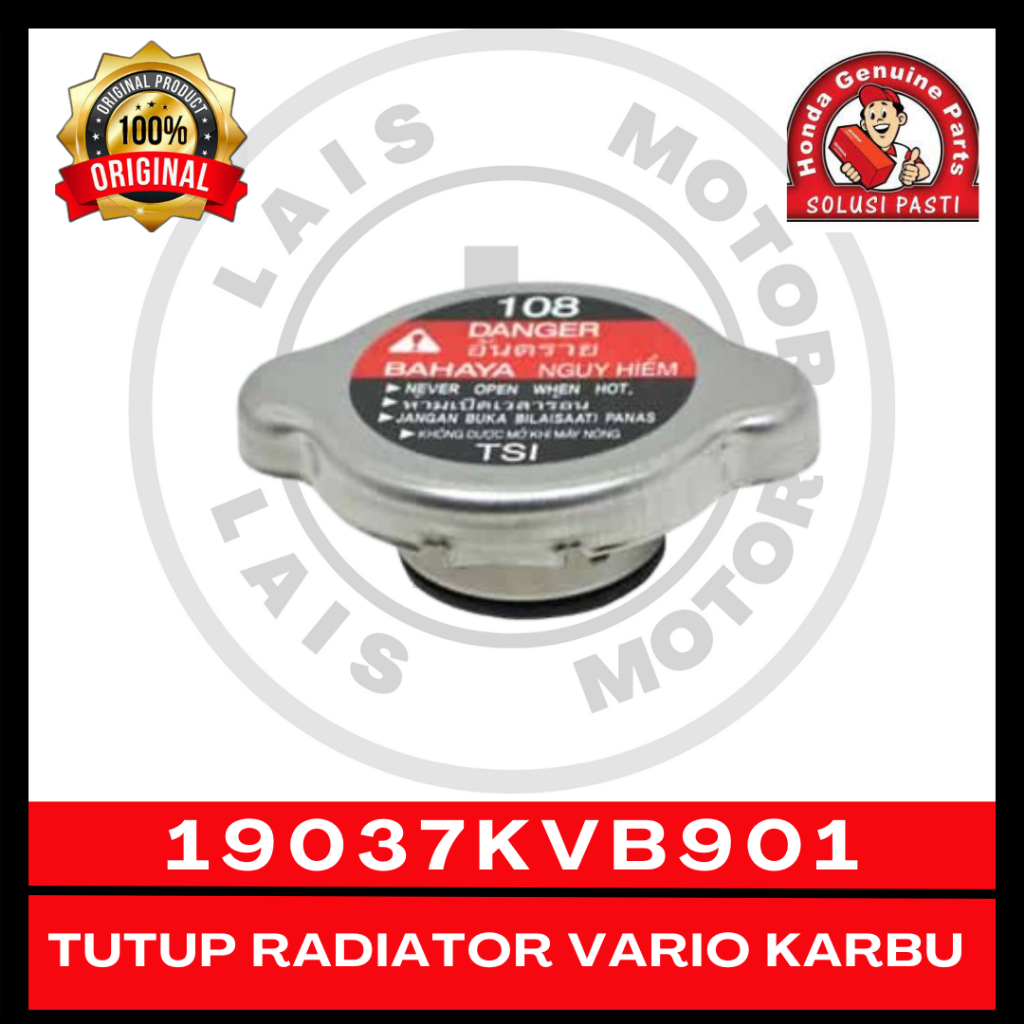 KVB ฝาหม้อน้ํา Vario คาร์บูเรเตอร์ 19037KVB901 ORIGINAL AM