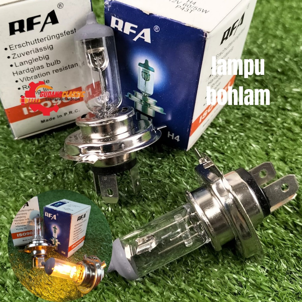 H4 - 12V 60/55W p43T หลอดไฟ