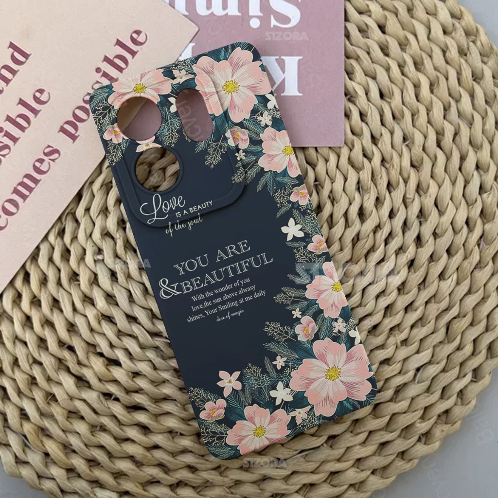 Softcase Pro กล้องสําหรับ Infinix Zero 30 4G ล่าสุด 2024 - BG49 - ซิลิโคนภาพดอกไม้ Hp - Softcase Hp 