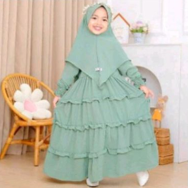 หญิง Gamis 3 4 ปี 8 7 1 10 5 ชุดยาวนําเข้า Cool Motif Games2026 เด็ก Gamis สาว Cool วัสดุเกม Simple 